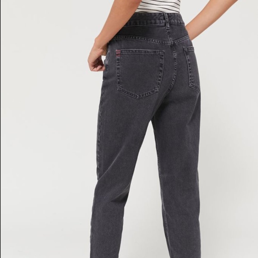 UO BDG High-Waisted Mom Jean in Washed Black